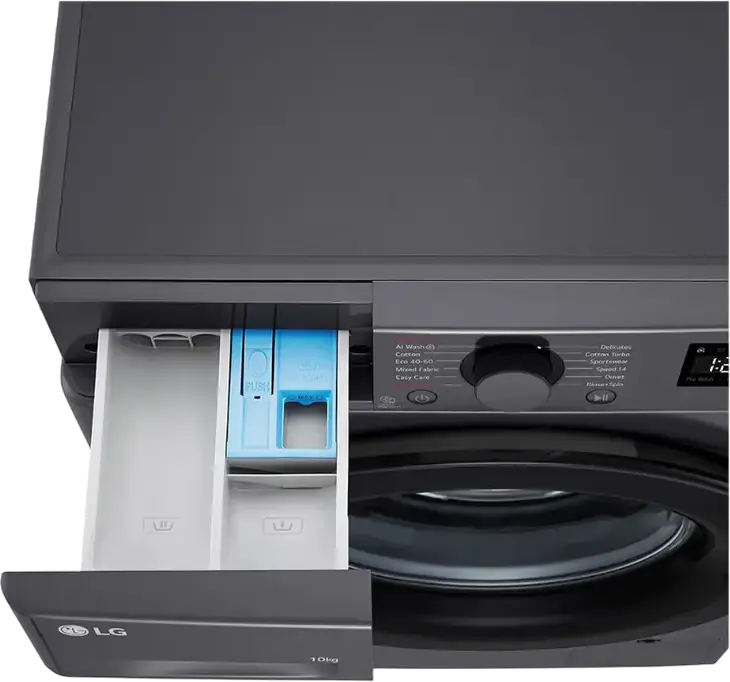LG F4WR510SBM Front-Load Washing Machine, 10 kg, AI Direct Drive, Steam Allergy Care, 1400 rpm, Energy Class A, LED Display, Black