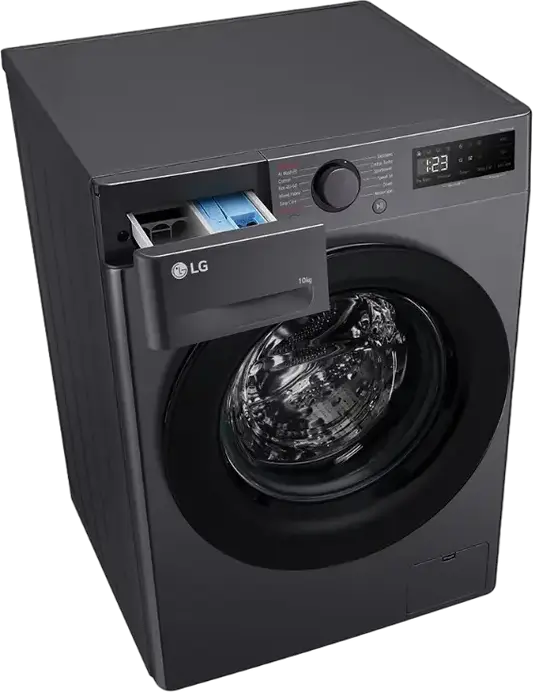 LG F4WR510SBM Front-Load Washing Machine, 10 kg, AI Direct Drive, Steam Allergy Care, 1400 rpm, Energy Class A, LED Display, Black