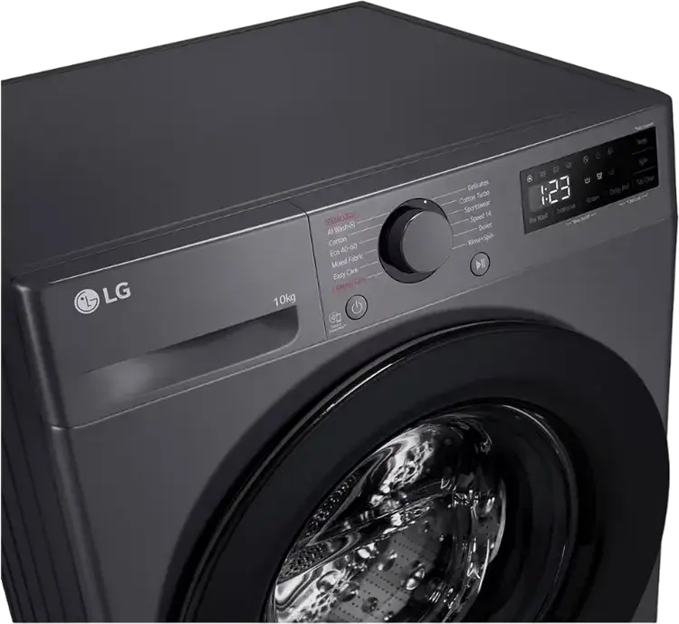 LG F4WR510SBM Front-Load Washing Machine, 10 kg, AI Direct Drive, Steam Allergy Care, 1400 rpm, Energy Class A, LED Display, Black