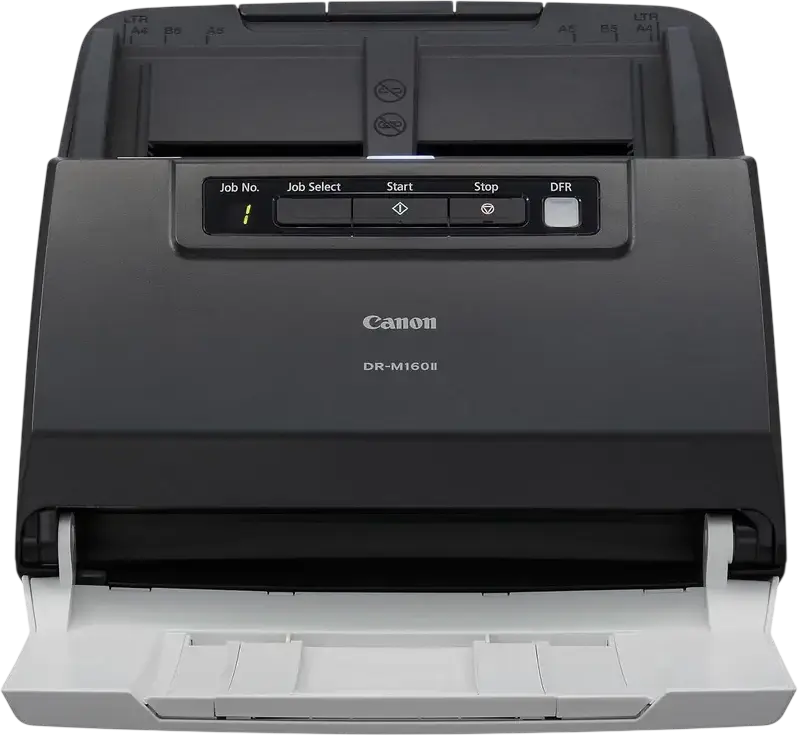Scanner de documente Canon imageFORMULA DR-M160II A4 cu ADF, Duplex, 60 ppm / 120 ipm, 600 dpi, Alimentator 60 foi, USB 2.0, Gri