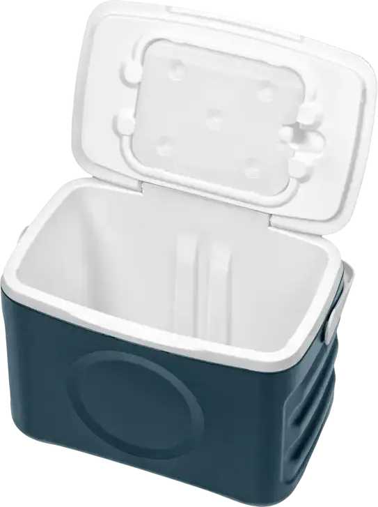 Ardesto CB-25B Portable Cooler Box, 25L Thermobox with PU Insulation, Durable Plastic, Removable Divider and Cold Accumulator, Blue