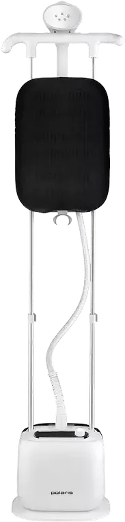 Aburitor de haine vertical Polaris PGS2300VA, 2400W, Flux de abur 50g/min, Rezervor apa 2L, Incalzire rapida 35s, Alb, cu Manusi Termice si Placa de Calcat
