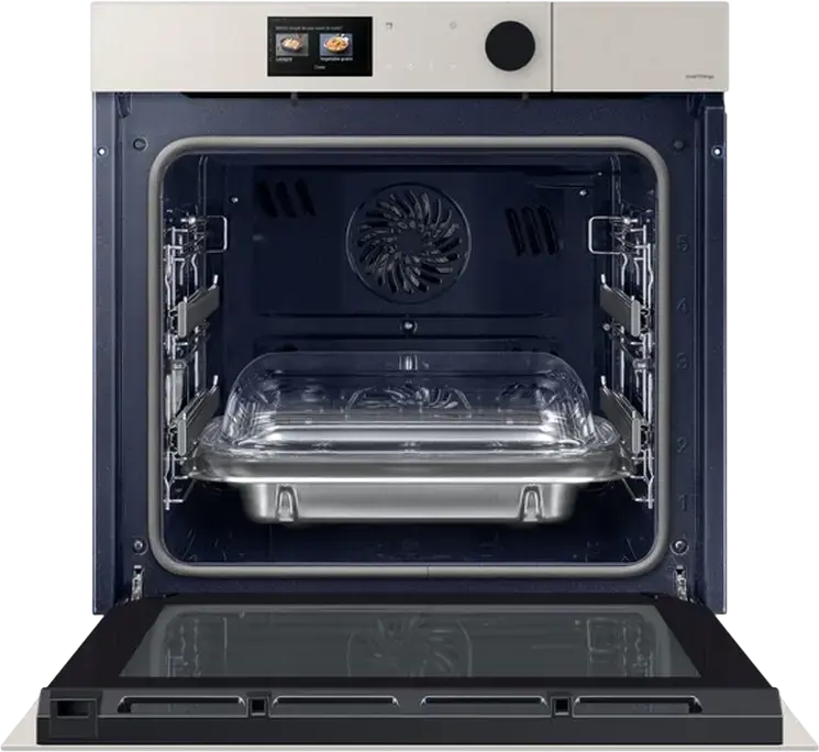 Встраиваемый электрический духовой шкаф Samsung NV7B7997AAA Series 7 AI Pro, 76 л, пиролитическая очистка, Dual Cook Steam, Air Fry, AI-камера, бежевый