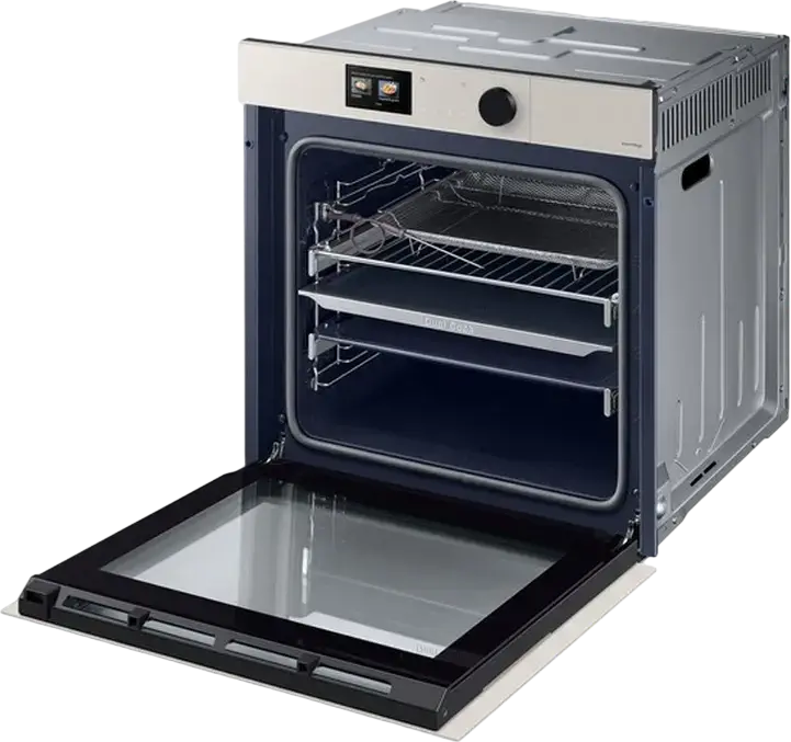 Встраиваемый электрический духовой шкаф Samsung NV7B7997AAA Series 7 AI Pro, 76 л, пиролитическая очистка, Dual Cook Steam, Air Fry, AI-камера, бежевый