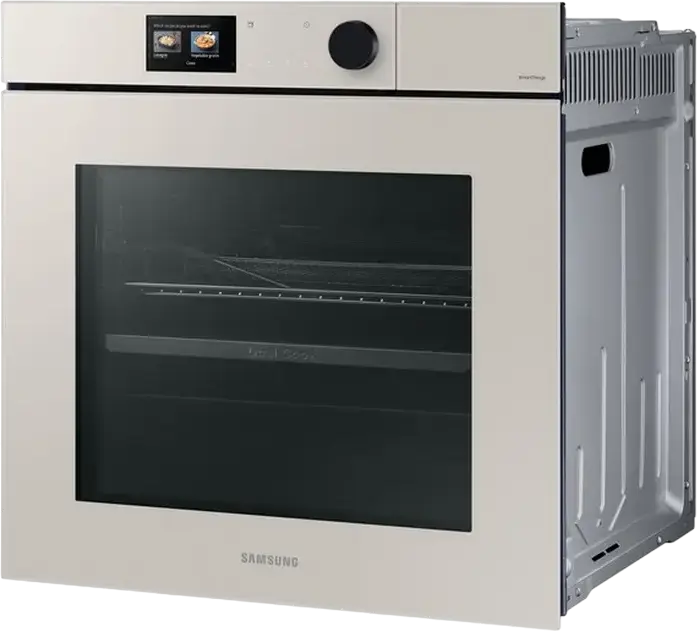 Встраиваемый электрический духовой шкаф Samsung NV7B7997AAA Series 7 AI Pro, 76 л, пиролитическая очистка, Dual Cook Steam, Air Fry, AI-камера, бежевый