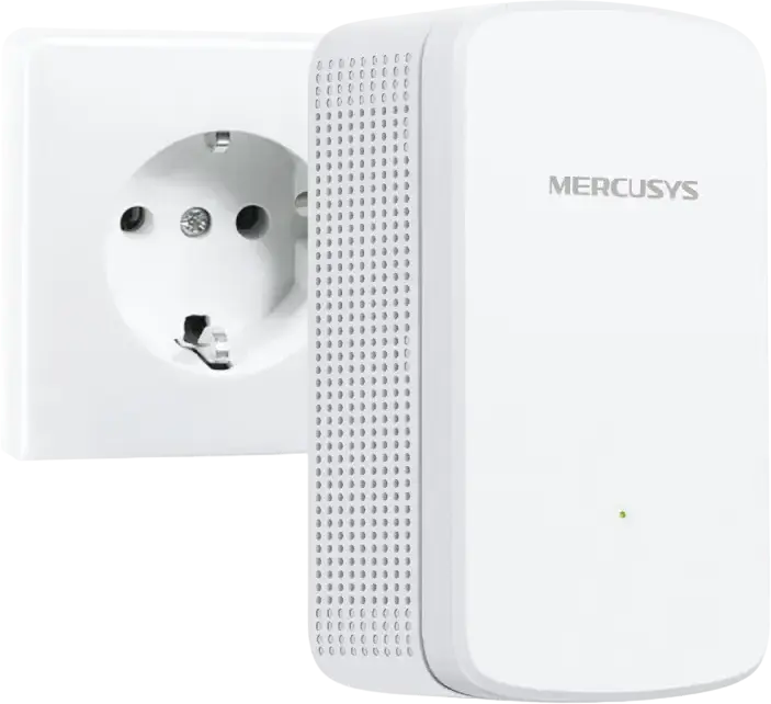 Extensor de Semnal Wi-Fi Mercusys ME20 AC750 Dual Band, Repetitor 300Mbps 2.4GHz si 433Mbps 5GHz, Port Fast Ethernet, Mod Access Point, WPS, Alb