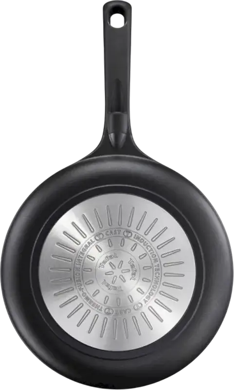 Tefal Trattoria Pro G6120544 Frying Pan, 26 cm, Non-stick Titanium 2X Coating, Induction Compatible, Thermo-Spot Heating Indicator, Aluminium, Black