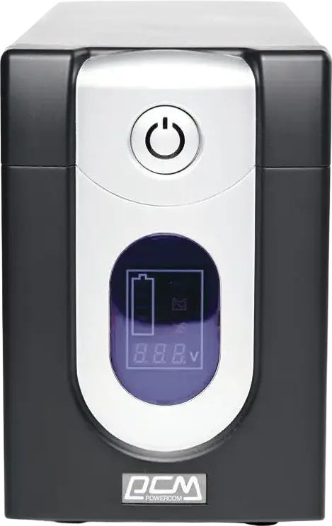 Powercom IMD-1200 Imperial Series Line-Interactive UPS, 1200VA / 720W, Simulated Sine Wave, LCD Display, USB Port, 3 Schuko Outlets, Grey Tower