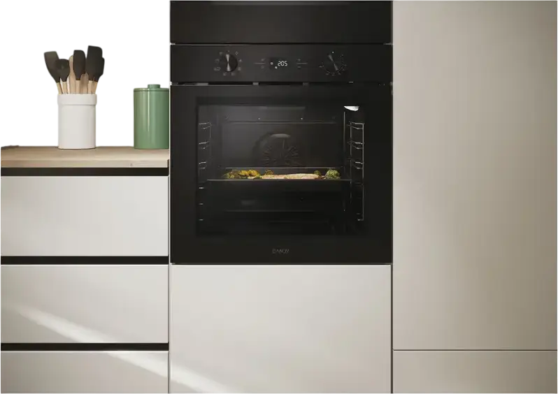 Candy CA6 N3T1HTB Bake 600 Full Black Built-in Electric Oven, 78L, A+ Energy Class, 9 Functions, NoPreheat Technology, Hydrolytic Cleaning, Black