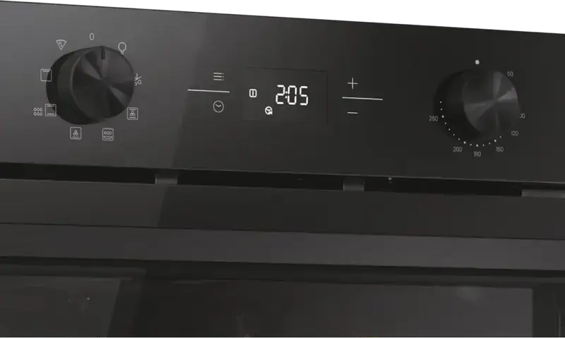 Candy CA6 N3T1HTB Bake 600 Full Black Built-in Electric Oven, 78L, A+ Energy Class, 9 Functions, NoPreheat Technology, Hydrolytic Cleaning, Black