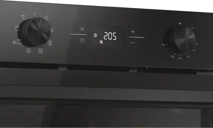 Candy CA6 N3T1HTB Bake 600 Full Black Built-in Electric Oven, 78L, A+ Energy Class, 9 Functions, NoPreheat Technology, Hydrolytic Cleaning, Black
