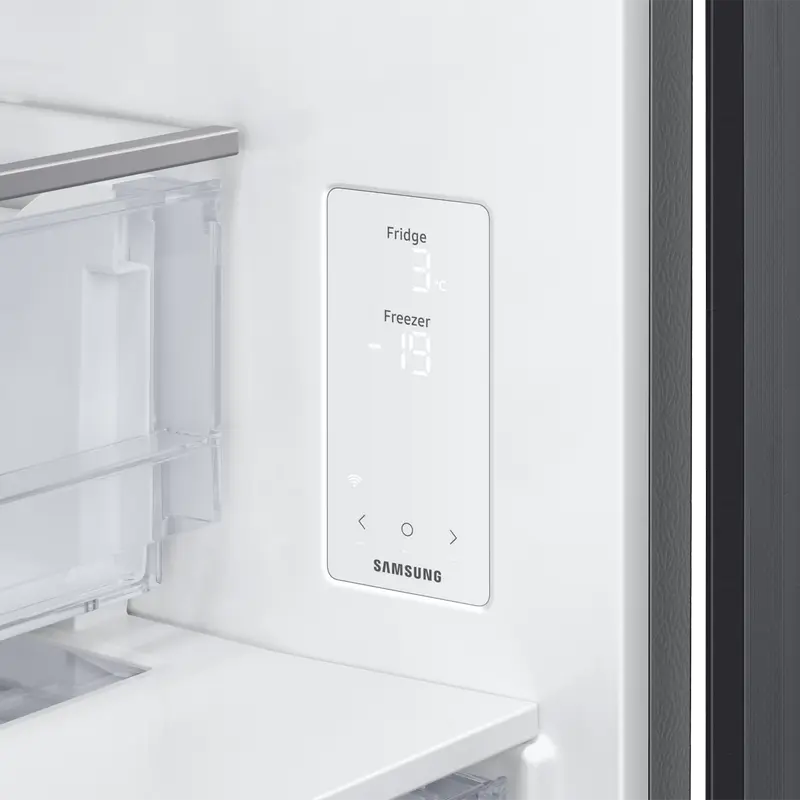 Samsung RB53DG703 Combi Refrigerator, Dark Inox, 538L Total Capacity, No Frost, Digital Inverter Compressor, SpaceMax, All-Around Cooling, Wi-Fi, AI Energy Mode