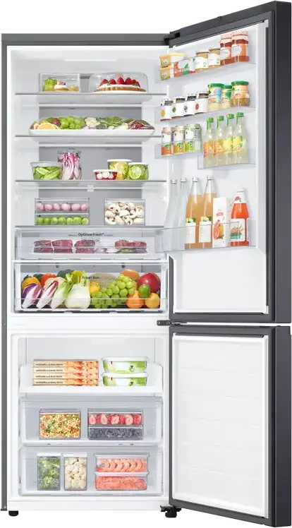 Samsung RB53DG703 Combi Refrigerator, Dark Inox, 538L Total Capacity, No Frost, Digital Inverter Compressor, SpaceMax, All-Around Cooling, Wi-Fi, AI Energy Mode