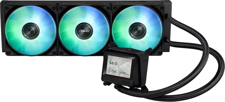 Система жидкостного охлаждения ASUS Prime LC 360 ARGB LCD AIO, радиатор 360 мм, ЖК-дисплей 2.3 дюйма, 3 PWM вентилятора 120 мм, Intel LGA 1851/1700/1200/115x, AMD AM5/AM4