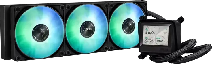Система жидкостного охлаждения ASUS Prime LC 360 ARGB LCD AIO, радиатор 360 мм, ЖК-дисплей 2.3 дюйма, 3 PWM вентилятора 120 мм, Intel LGA 1851/1700/1200/115x, AMD AM5/AM4