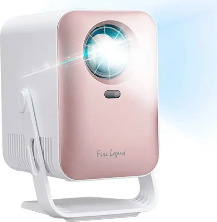AOpen Fire Legend QH31s Mini Portable Projector, HD 1280x720 Native, 150 ANSI Lumens, Auto Focus, Auto Keystone, Wi-Fi 6, Bluetooth 5.1, Pink