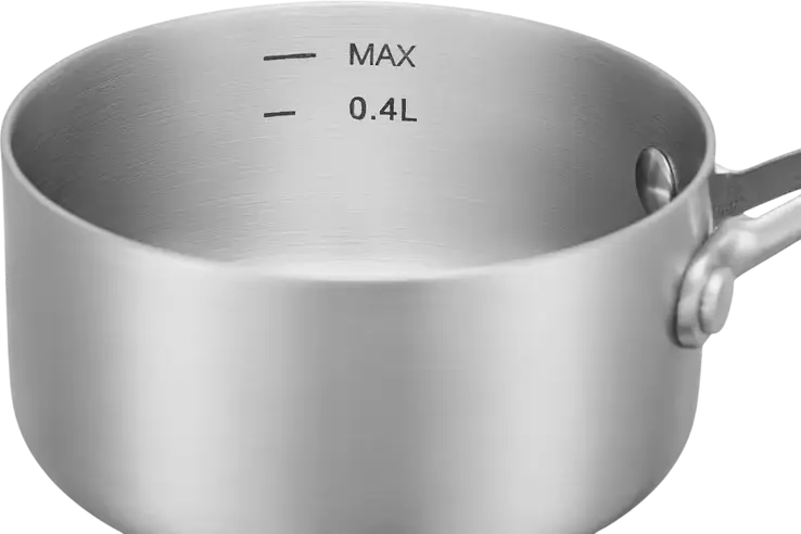 RESTO Corvus 95020 Stainless Steel Saucepan, 0.55L, 2.2mm Thick Wall, Full Induction Compatible Professional Cookware, Dishwasher Safe