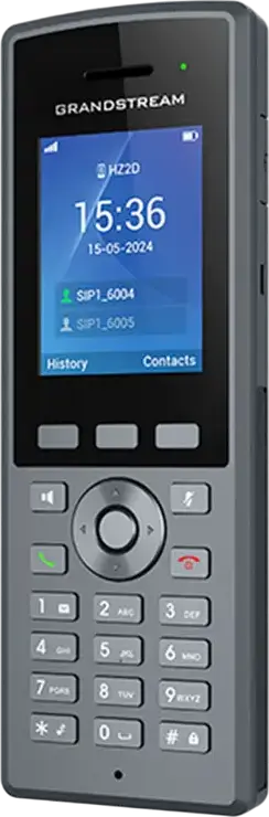 Telefon IP Wireless DECT Grandstream DP735 Robust, Ecran TFT LCD Color 2.4 inch, Audio Full HD, 20 Conturi SIP, Push-to-Talk, Baterie 2000mAh, Gri