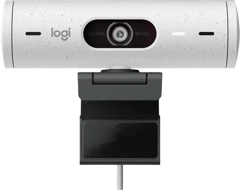 Logitech BRIO 500 Full HD 1080p Webcam, 90° FOV, Autofocus, RightLight 4 HDR, Dual Noise-Cancelling Mics, Integrated Privacy Shutter, USB-C