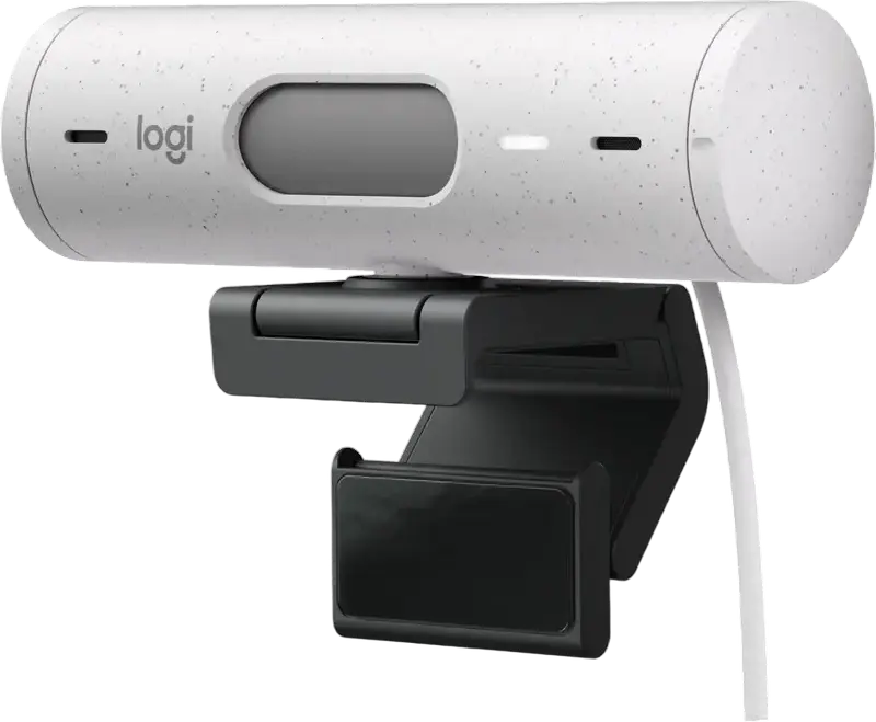 Logitech BRIO 500 Full HD 1080p Webcam, 90° FOV, Autofocus, RightLight 4 HDR, Dual Noise-Cancelling Mics, Integrated Privacy Shutter, USB-C