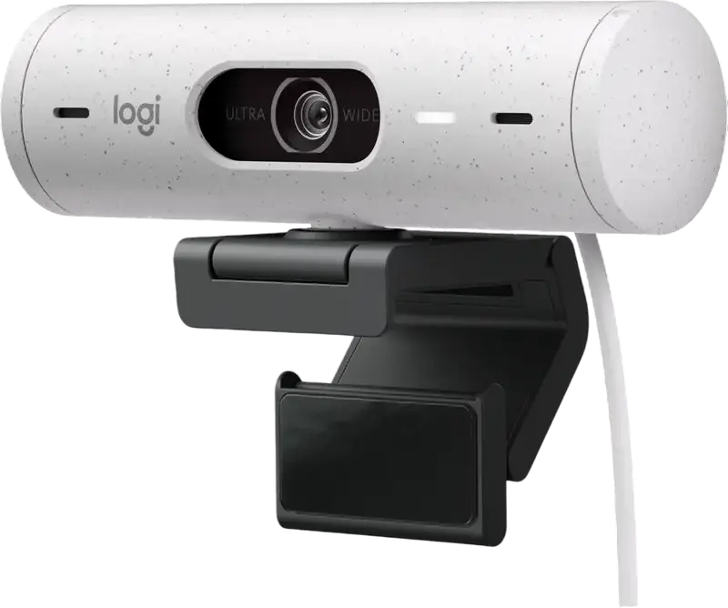 Cameră Web Logitech BRIO 500, Full-HD 1080P, Alb