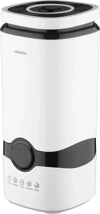 Umidificator de aer ultrasonic Ardesto USH-M-LCD-4L-W, rezervor 4L, 300ml/h, afisaj LED, telecomanda, mentenanta automata a umiditatii, alb