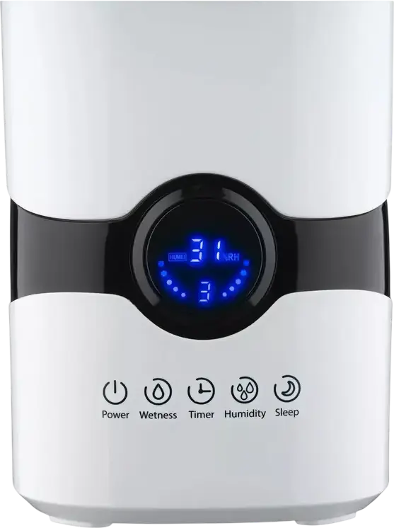 Umidificator de aer ultrasonic Ardesto USH-M-LCD-4L-W, rezervor 4L, 300ml/h, afisaj LED, telecomanda, mentenanta automata a umiditatii, alb