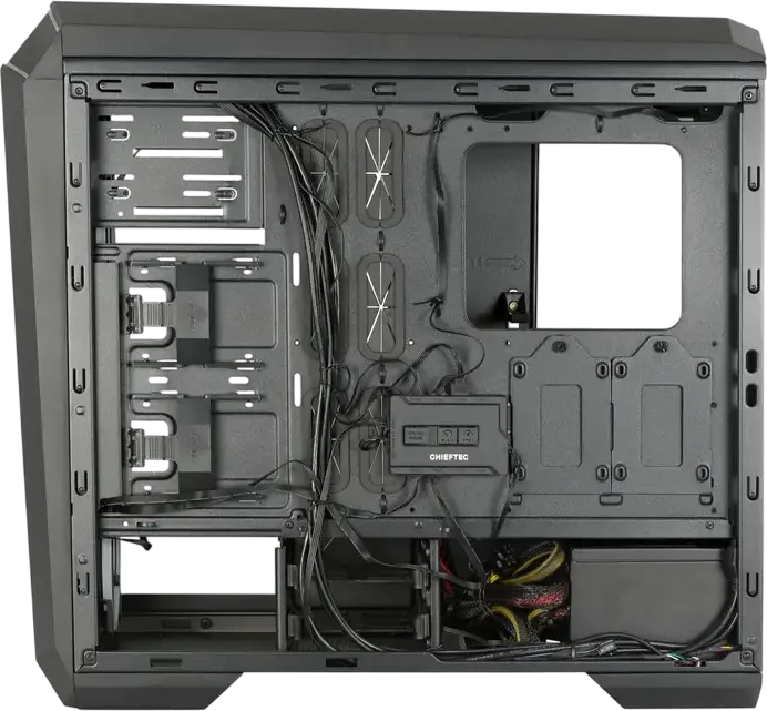 Carcasă PC Midi-Tower Chieftec STALLION II GP-02B-UC-OP, Negru, Sticlă Temperată, ATX/mATX/Mini-ITX, 4 Ventilatoare RGB 120mm, USB 3.2 Gen 2x2 Type-C