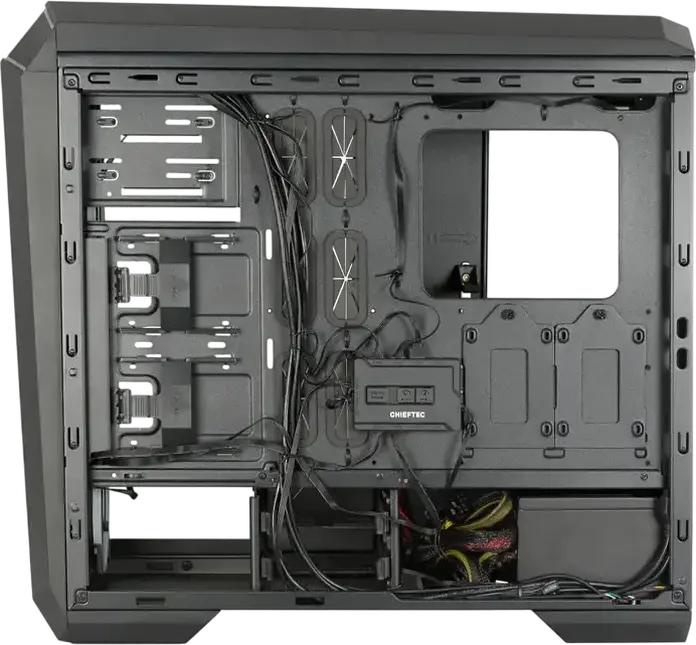 Carcasă PC Midi-Tower Chieftec STALLION II GP-02B-UC-OP, Negru, Sticlă Temperată, ATX/mATX/Mini-ITX, 4 Ventilatoare RGB 120mm, USB 3.2 Gen 2x2 Type-C