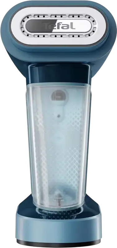 Fier de Calcat cu Abur Vertical Tefal Pure Force DT8755E0 3-in-1, Putere 1800W, Talpa Ceramica, Rezervor Detasabil 180ml, Albastru