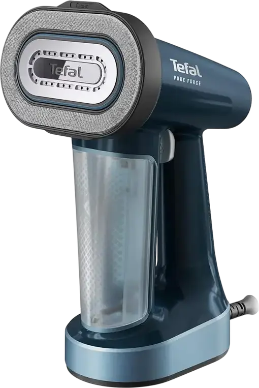 Aparat de călcat vertical cu aburi Tefal DT8755E0, Albastru