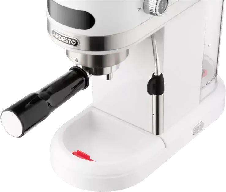 Aparat de cafea Espresso Ardesto YCM-E1500, 1350W, Pompa Italiană ULKA 20 Bar, Rezervor 1.4L, Control PID Ecran Tactil, Spumator Lapte, Alb