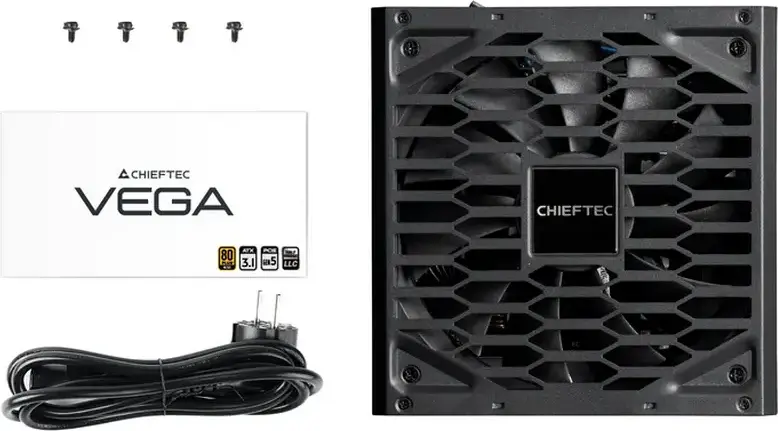 Блок питания Chieftec VEGA PPG-850-S 850W, 80 Plus Gold, ATX 3.1, PCIe Gen5 16-Pin, LLC DC-DC, FDB вентилятор 135мм, активный PFC, форм-фактор ATX