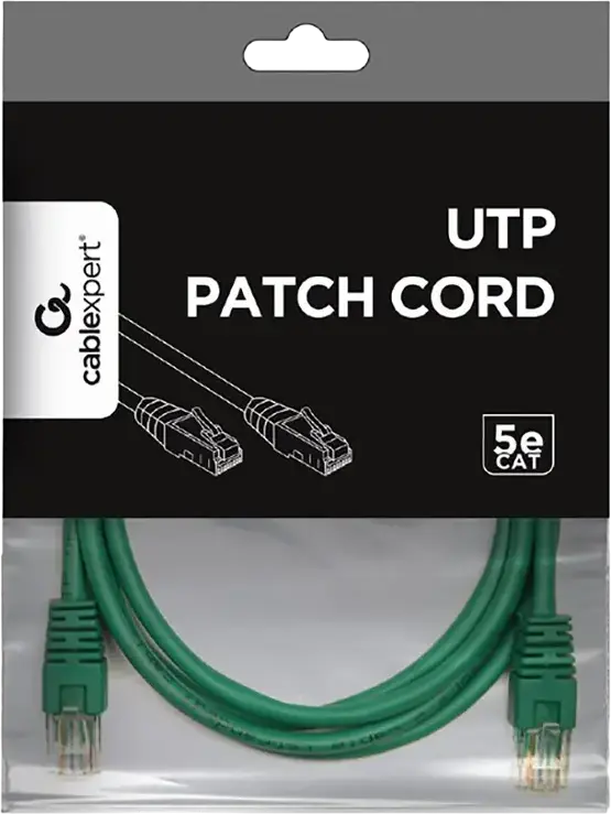 Cablu Patch Cord Cablexpert PP12 CAT5e UTP, 1.5m RJ45, 100 MHz, Contacte Platinate cu Aur, Verde