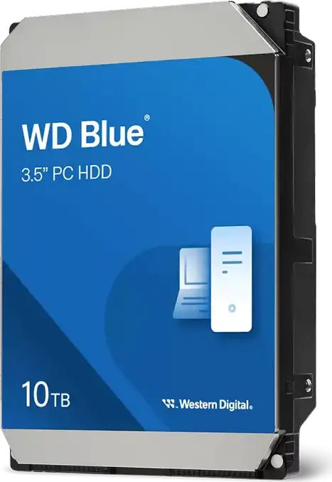 Hard Disk Western Digital WD Blue WD100EAGZ 10TB 3.5 inch Intern, SATA III 6Gb/s, 7200 RPM, Cache 512MB, Tehnologie CMR, Viteza Transfer 260 MB/s