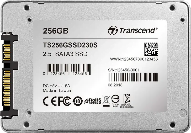 SSD Intern Transcend SSD230S 256GB 2.5" SATA III 6Gb/s, 3D NAND TLC, Citire pana la 530MB/s, Scriere pana la 400MB/s, Cache DDR3 DRAM, TS256GSSD230S