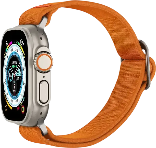 Spigen Lite Fit Ultra Watch Band for Apple Watch 49mm 46mm 45mm 44mm 42mm, Lightweight Breathable Nylon Fabric Strap with Easy Removing Clip Design