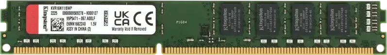 Memorie RAM Kingston ValueRAM KVR16N11/8WP 8GB DDR3 1600MHz PC3-12800 pentru Desktop 240-Pin DIMM CL11 1.5V Dual-Rank