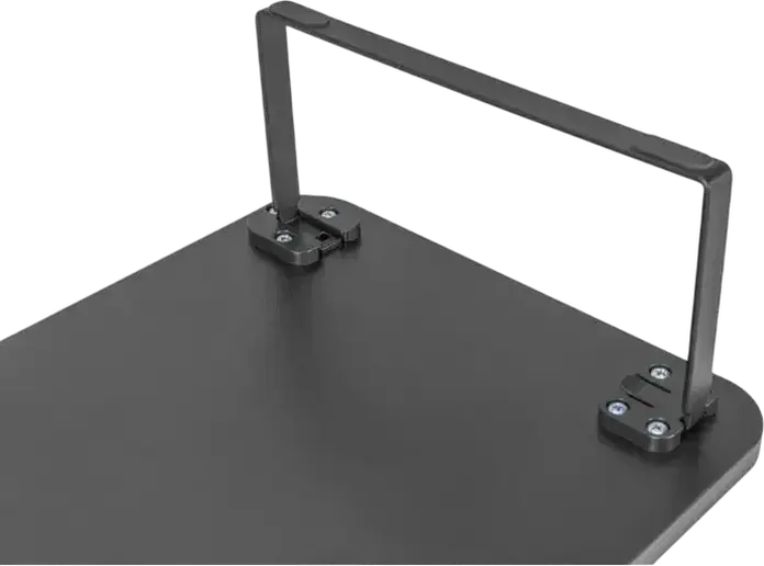 Suport pentru 2 monitoare Gembird MS-TABLE2-01, Platforma de birou din otel si plastic ABS, Latime 1000mm, Capacitate 20kg, Management Cabluri, Negru