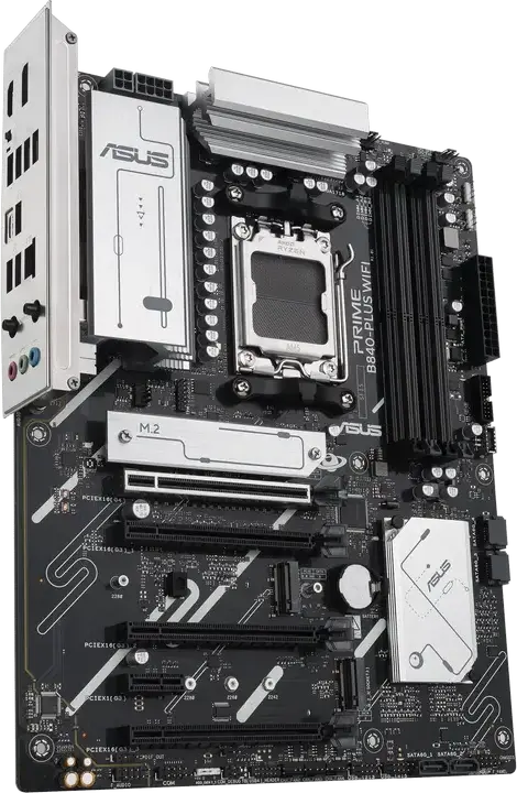 ASUS PRIME B840-PLUS WIFI Motherboard AM5 AMD B840 ATX DDR5 7600+ MT/s PCIe 4.0 Wi-Fi 6E Bluetooth 5.3 Realtek 2.5Gb Ethernet for Ryzen 9000 8000 7000