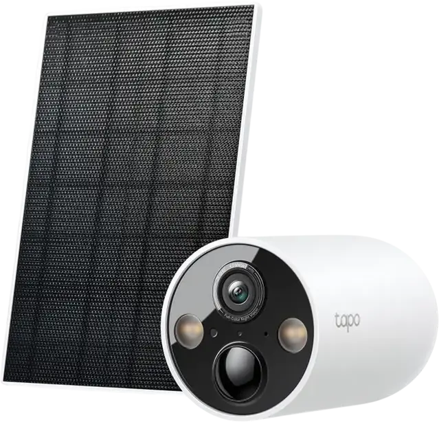 TP-Link Tapo C425 KIT Smart Wire-Free Security Camera Kit, 2K QHD Resolution, 10,000mAh Battery with Solar Panel, AI Person/Pet/Vehicle Detection, IP66 Weatherproof, Two-Way Audio, White