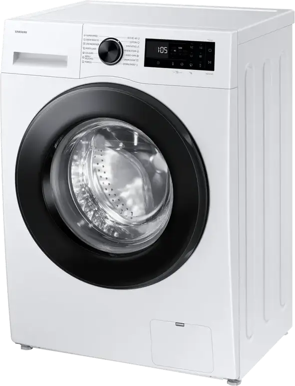 Samsung WW80FG5L32AELE Front-Loading Washing Machine, 8kg, Class A, 1200 rpm, AI Ecobubble, Hygiene Steam, Digital Inverter, Wi-Fi SmartThings, White