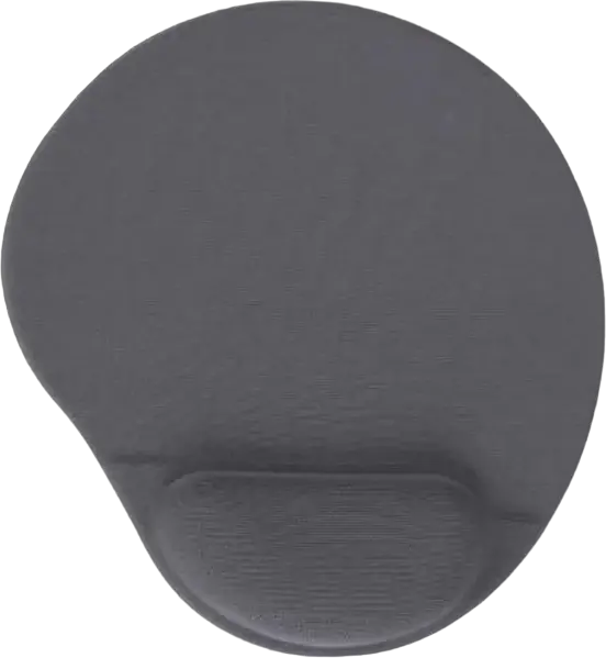 Gembird MP-GEL-GR Ergonomic Mouse Pad with Soft Gel Wrist Support, Textile Surface, Non-Slip Rubber Base, 240x220x4 mm, Color: Grey
