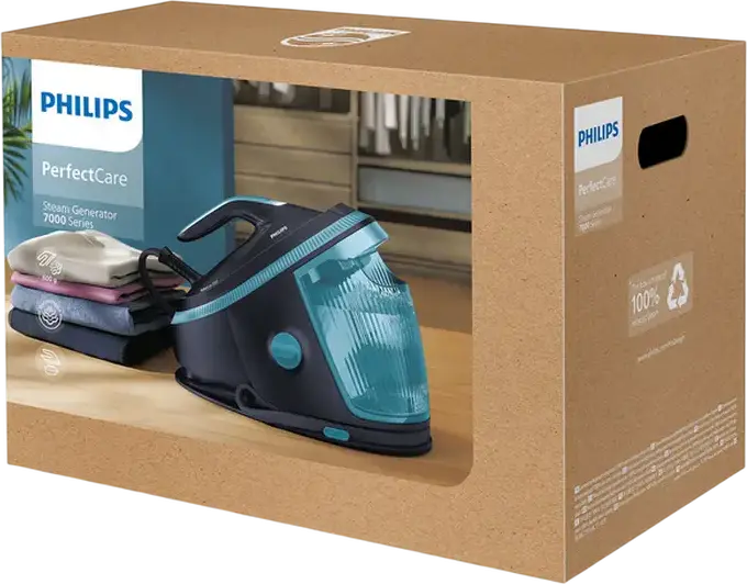 Philips PerfectCare 7000 PSG7200/20 Steam Generator Iron, 3120W, 8.5 bar, 600g/min Boost, SteamGlide Elite Soleplate, OptimalTEMP, Blue