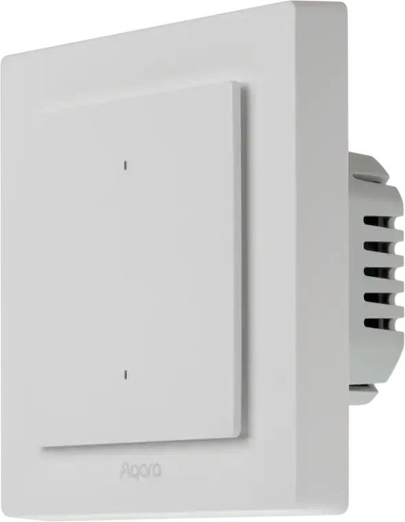 Aqara Light Switch H2 EU WS-K4070 Smart Switch, Matter over Thread, Zigbee, Bluetooth, Neutral/No-Neutral Wiring, Power Monitoring, White