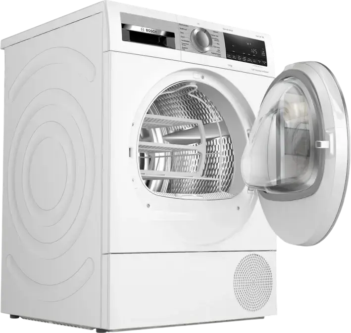 Bosch Series 6 WQG245D9NL Heat Pump Dryer, 9 kg Capacity, Energy Class C, Self-Cleaning Condenser, Auto Dry, SuperShort 40 min Program, White
