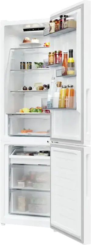 Candy CNCQ2T518DW City Fresco 300 Combi Refrigerator, No Frost, Bottom Freezer, 280L, Energy Class D, hOn App Smart Control, White, 54.5x60.2x182.5 cm