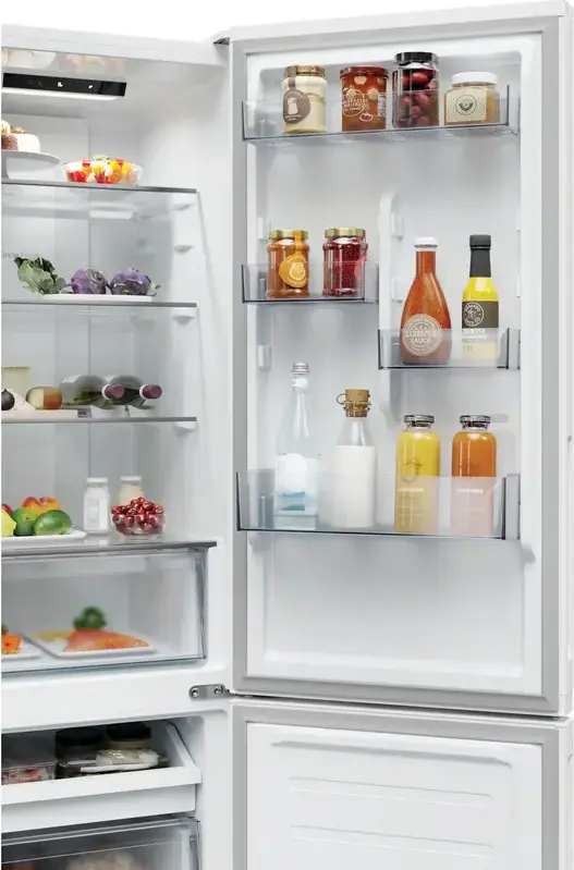 Candy CNCQ2T518DW City Fresco 300 Combi Refrigerator, No Frost, Bottom Freezer, 280L, Energy Class D, hOn App Smart Control, White, 54.5x60.2x182.5 cm