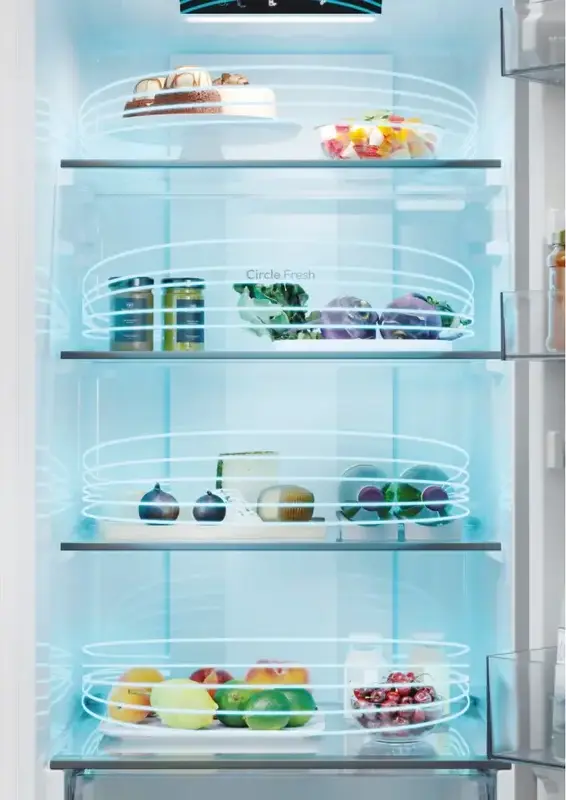 Candy CNCQ2T518DW City Fresco 300 Combi Refrigerator, No Frost, Bottom Freezer, 280L, Energy Class D, hOn App Smart Control, White, 54.5x60.2x182.5 cm