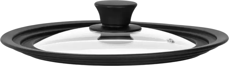 Универсальная крышка Ardesto Black Mars Smart AR2024UL из термостойкого стекла с силиконовой ручкой, отверстие для пара, диаметр 20см 22см 24см